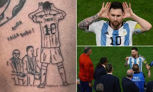 Keep Moving Idiot A Devoted Argentina Fan Tattoos Lionel Messi S