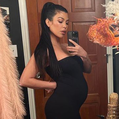 Pregnant Kourtney Kardashian Shows Off Her Baby Bump Progress In Hot Pink Bikini Flipboard