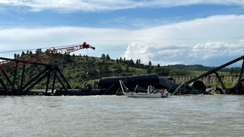 Asphalt From Montana Rail Link Derailment Reported In Yellowstone River