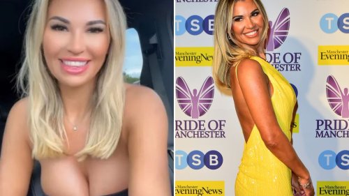 Christine Mcguinness Goes Braless In Very Low Cut Strapless Top After