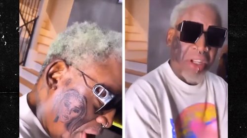 Dennis Rodman Gets Huge Tattoo On His Face Portrait Of Girlfriend