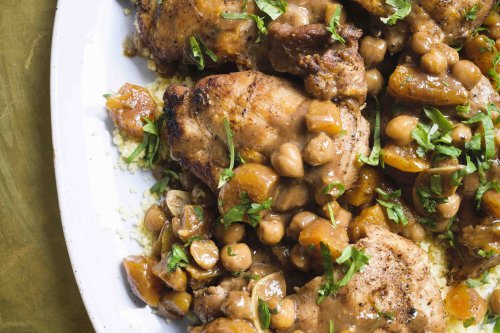 Moroccan-Style Braised Chicken and Chickpeas