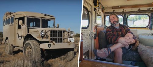 3 ans dans un camion militaire transformé en tiny house