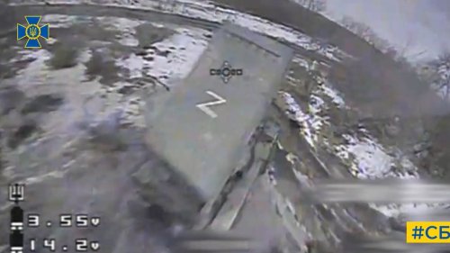 Video Shows Ukraine Kamikaze Drone Attacking Russia’s Most Powerful ...