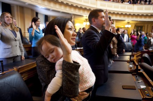 Pumping, voting, taking leave: Legislators who are mothers face specific challenges