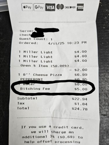 «Bitching fee» – Bar-Rechnung sorgt für Empörung
