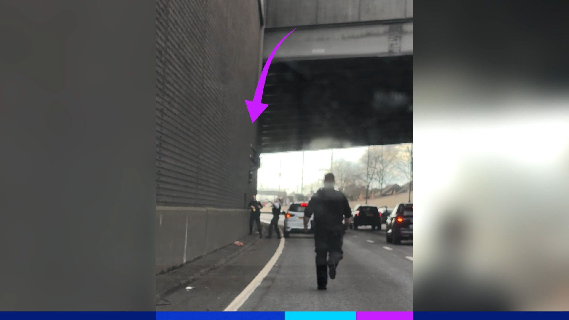 Spiderman était en action sur une autoroute anglaise