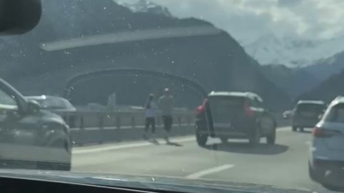Stau vor Gotthardtunnel zu lang: Vater und Tochter gehen joggen