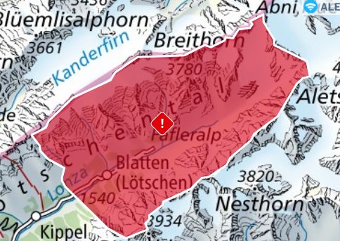 Drohender Felssturz: Eineinhalb Stunden, um Sachen zu packen