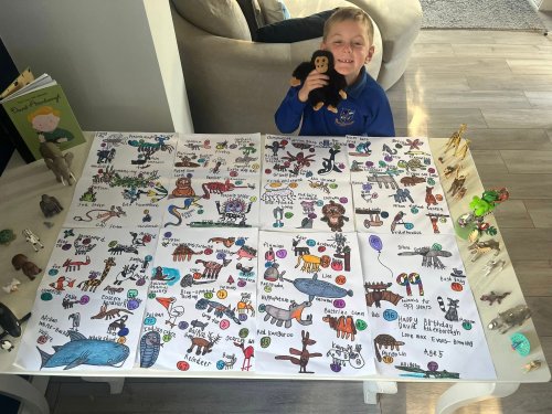 Max (5) malte 99 Tiere – für sein grosses Idol