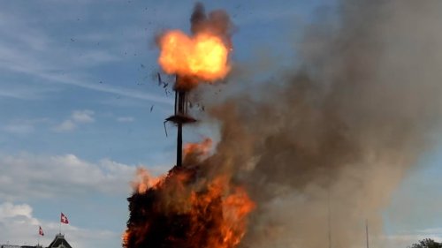 Hier kam der erlösende Knall: Vom Böögg war kaum noch etwas übrig