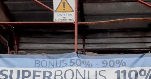Superbonus giù al 90%, per le villette soglia a 15mila euro