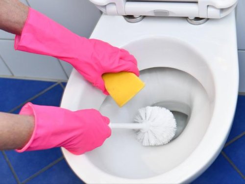 Urinstein entfernen: Cola und Backpulver sorgen für eine blitzblanke Toilette