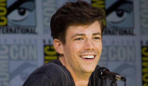 Grant Gustin Shares Topless Photo of Wife, ‘Straight Up Boss’