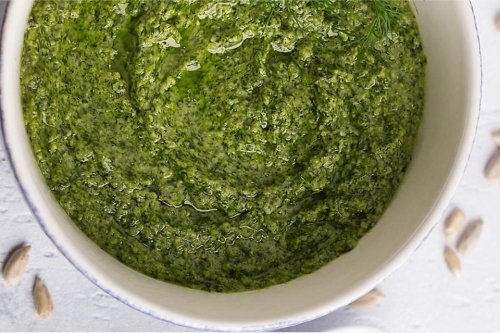 5-Minute Basil Pesto Recipe With Sunflower Seeds Is Chef Approved