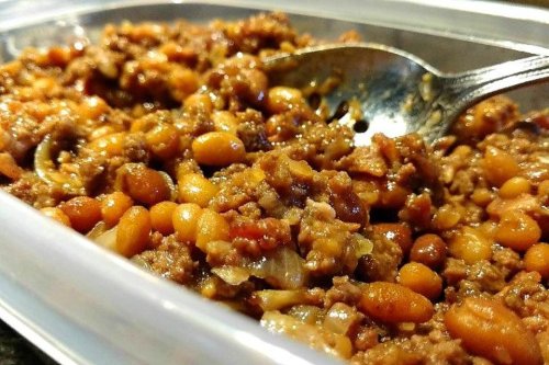 Hall of Fame Baked Beans Recipe: Texas-Style Ground Beef Beans | Side ...