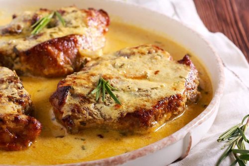 Savory Pork Chop Recipe With Rosemary Mustard Cream Sauce Will Knock Your Socks Off | Pork | 30Seconds Food