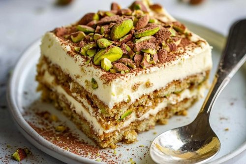 Luscious Pistachio Tiramisu Recipe (Tiramisu al Pistacchio) for National Tiramisu Day (20 Minutes, 8 Ingredients)