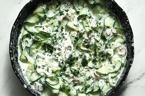 Creamy Shaved Cucumber Dill Salad Recipe With Lemon Is So Refreshing (6 Ingredients)