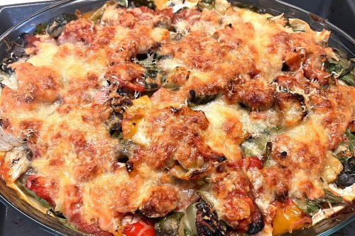 Roasted Vegetable Lasagna Recipe Is Ridiculously Delicious (High Protein, High Fiber)