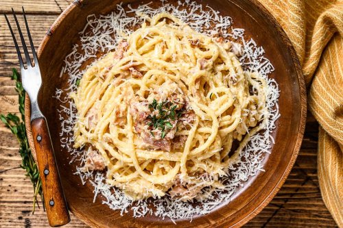 20-Minute One-Pan Creamy Parmesan & Prosciutto Spaghetti Recipe Is Magic