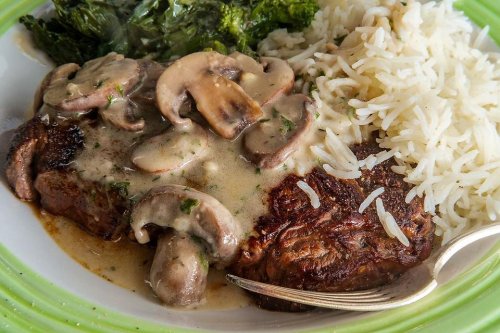 Succulent Steakhouse Steak Recipe With Creamy Herb Mushroom Gravy: Steak Night in 20 Minutes | Beef | 30Seconds Food