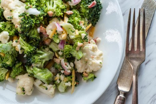 Amish Broccoli & Cauliflower Salad Recipe Is Creamy, Crunchy & Perfect for Potlucks