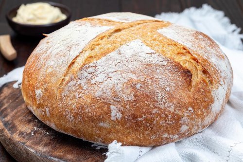 3-Ingredient Homemade Rustic Bread Recipe Is No-Knead & No-Fuss