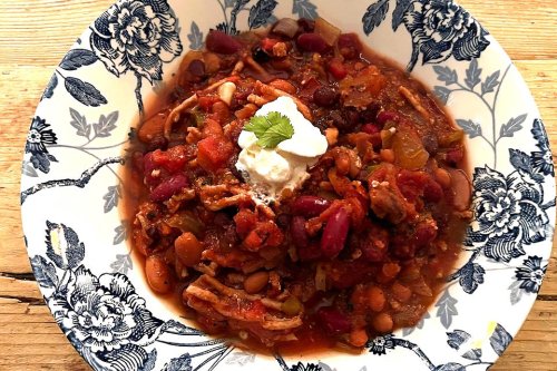 Slow-Cooker Three Bean Turkey Chili Recipe Needs to Be In Your Bowl