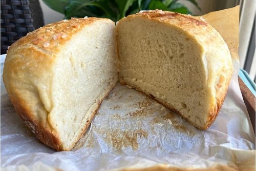 3-Ingredient No-Knead French Bread Recipe: Fresh Crusty Homemade Bread in 3 Hours