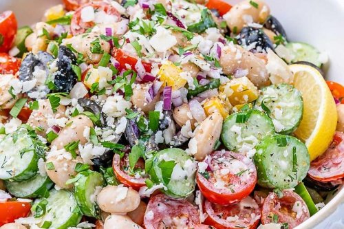 Fresh & Creamy White Bean Salad Recipe With Crisp Chopped Vegetables | Salads | 30Seconds Food