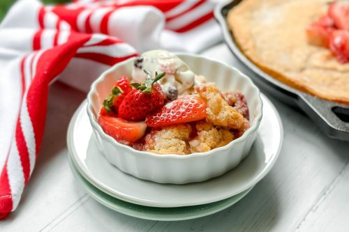 Skillet Strawberry Cobbler