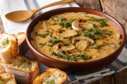 Hungarian Mushroom Soup with Dill