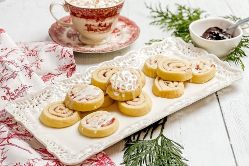 Raspberry Jam Pinwheel Cookies