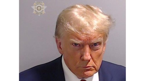 Historic mugshot: Donald Trump booked on 13 election fraud charges in Georgia