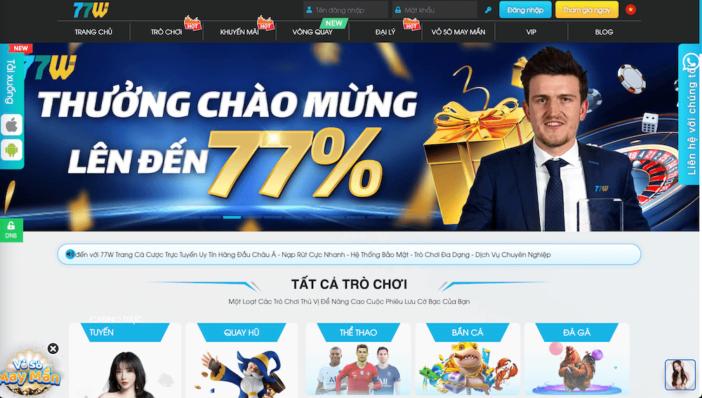 77W 🥇 Nhà cái uy tín, casino trực tuyến 🎰 top 1 châu Á - cover