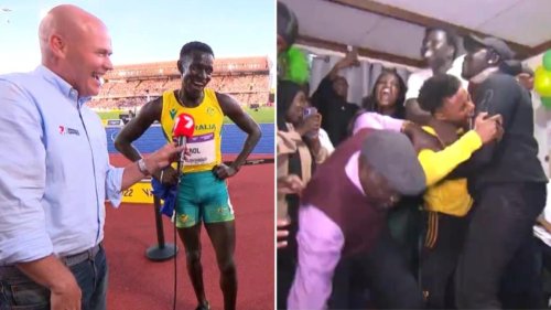 Watch as Peter Bol left speechless by proud family’s wild celebration after snaring silver in 800m race at Commonwealth Games