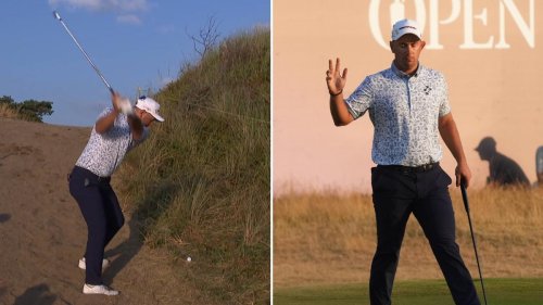 Aussie underdog Lucas Herbert pulls off miracle shot to remain in British Open hunt