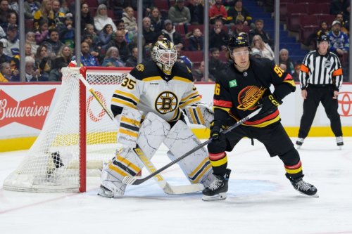 Linus Ullmark Makes 26 Saves, Scores First Goalie Goal In Bruins ...