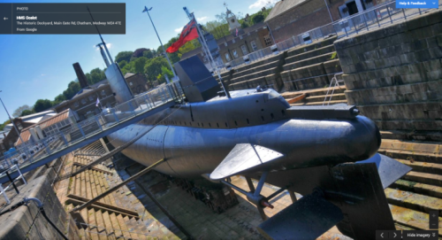 Google Street View will now take you on a tour of a British submarine