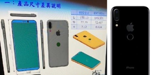 Purported iPhone 8 schematics show 'bezel-less' front, rear Touch ID, supposed dimensions