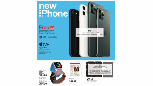 Target ad placeholders reference upcoming ‘new’ iPhone and Apple Watch Series 6