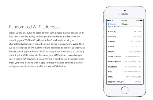 More details on how iOS 8’s MAC address randomization feature works (and when it doesn’t)