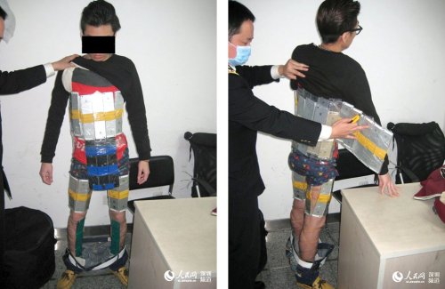 Chinese iPhone smuggler caught with 94 iPhones strapped to his body