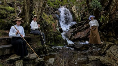Bushwalkers dress up in tribute to trailblazing Cradle Mountain conservationists Kate and Gustav Weindorfer