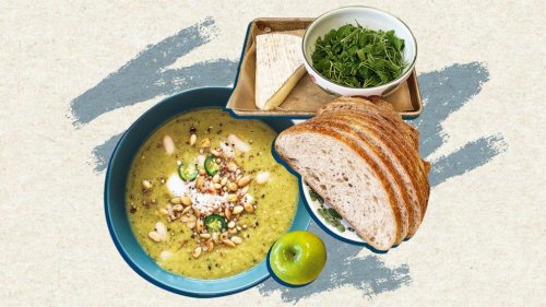 How to make Drew Barrymore and chef Pilar Valdes' tomatillo soup and grilled cheese