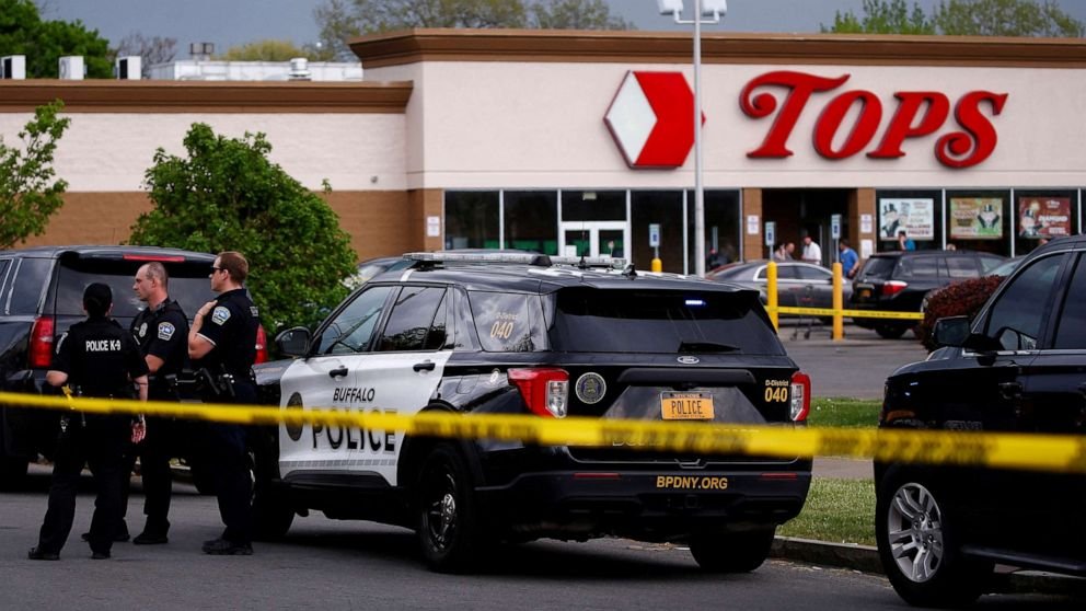 Retired Buffalo police officer who confronted supermarket gunman hailed as 'true hero'