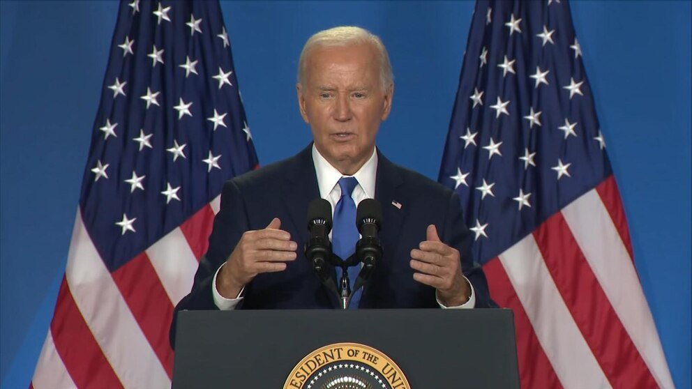 Biden takes questions from reporters at NATO summit amid growing calls to exit race