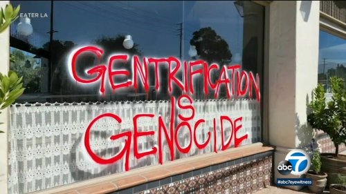 Graffiti and protests greet new restaurant in Glassell Park amid complaints about gentrification