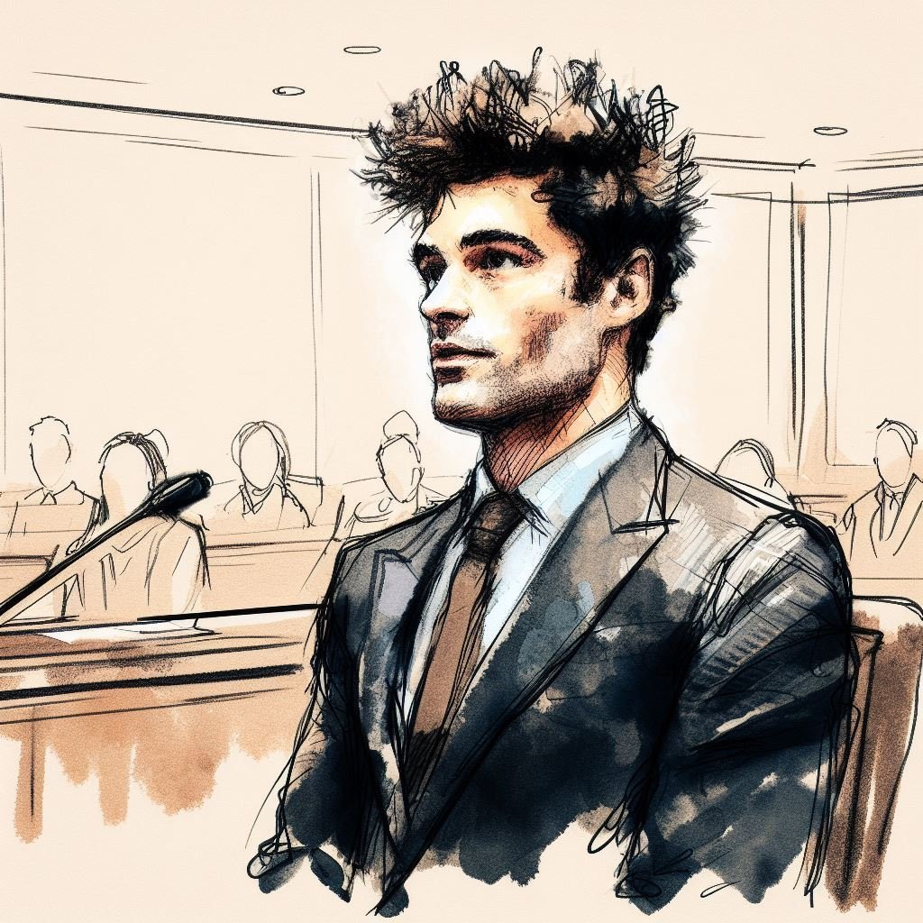 Sam Bankman Fried Courtroom Sketch Becomes Metaphor For Crypto Industry 